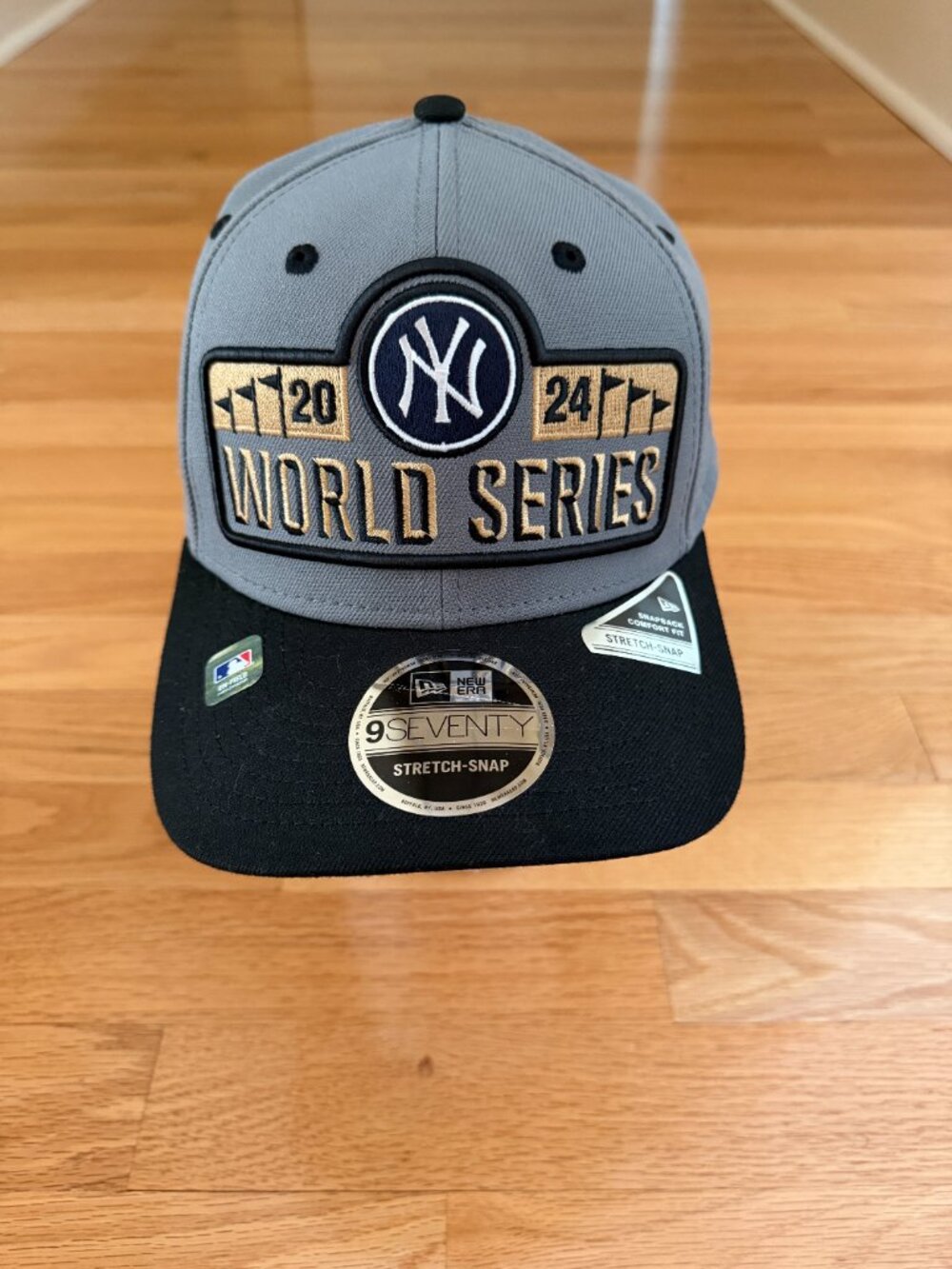 New York Yankees New Era 2024 American League Champions 9SEVENTY Gray Snap Hat